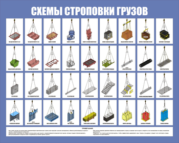 Схема строповки СТ 82 цветная (1000х800мм, пластик 3 мм) - Охрана труда на строительных площадках - Схемы строповки и складирования грузов - Магазин охраны труда Протекторшоп